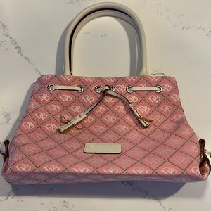 Rooney and Bourne pink and green tote